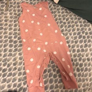 H&M romper pink and white polka dots 6-9 months